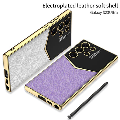 Electroplated Leather Case For Samsung Galaxy S23 Ultra🔥Buy 2 get 10% Off Extra Auto🔥
