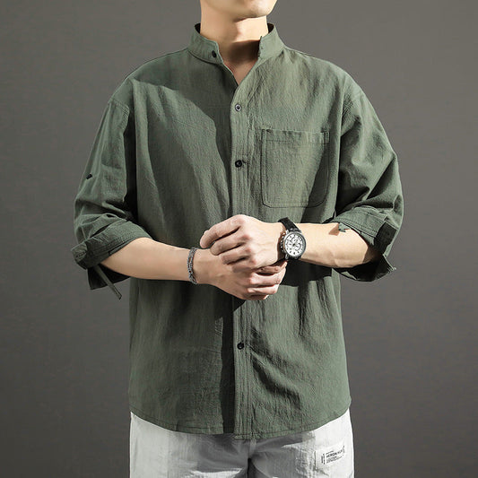 Men's Cotton and Linen Shirt