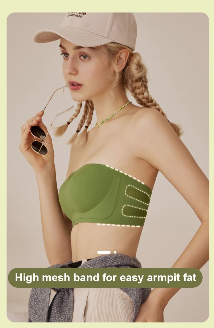 Women's seamless non-slip strapless bra