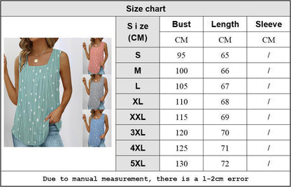 Tank Top With Stripes And Polka Dots Print