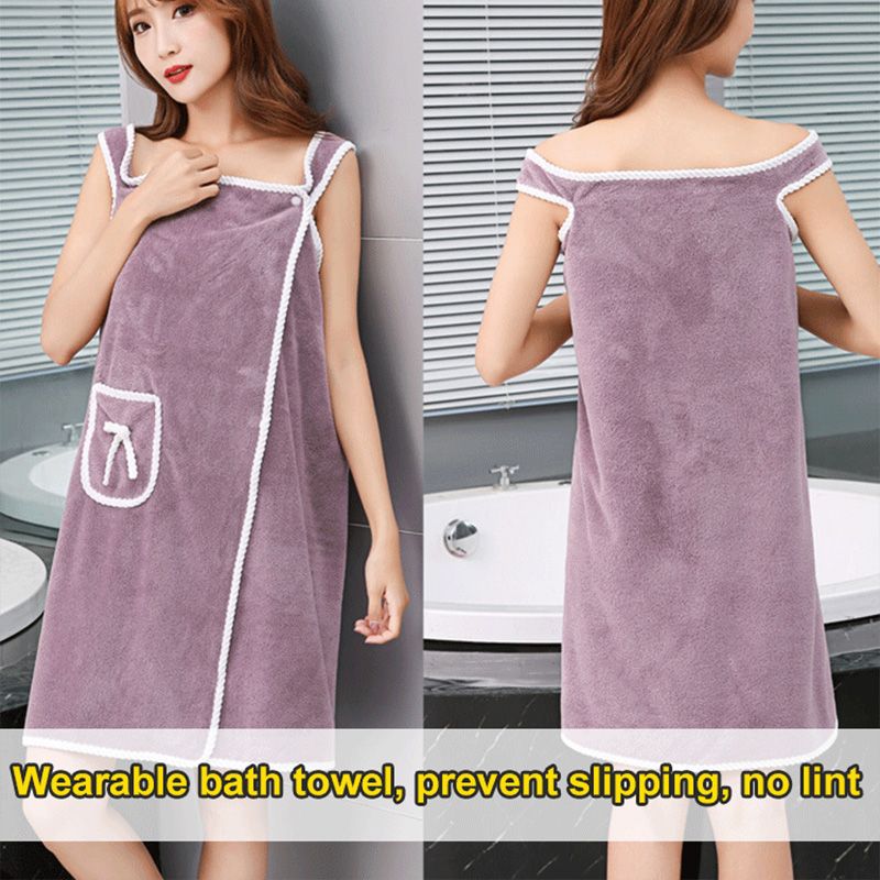 A Perfect Gift For Women Women's Solid Color Coral Fleece Bathrobe