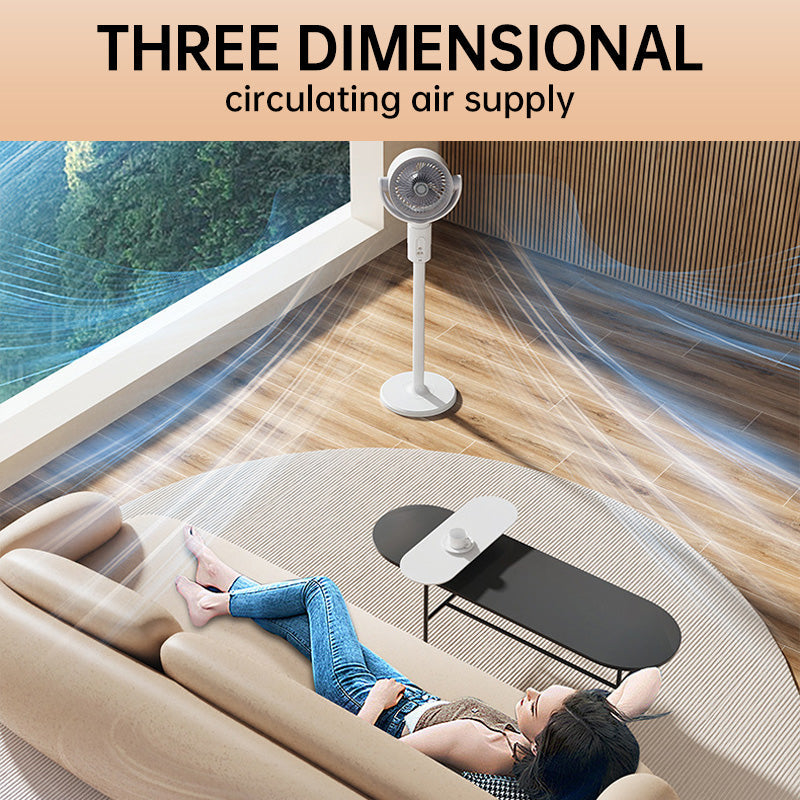 USB-Powered Silent Energy-Saving Airflow Floor Fan