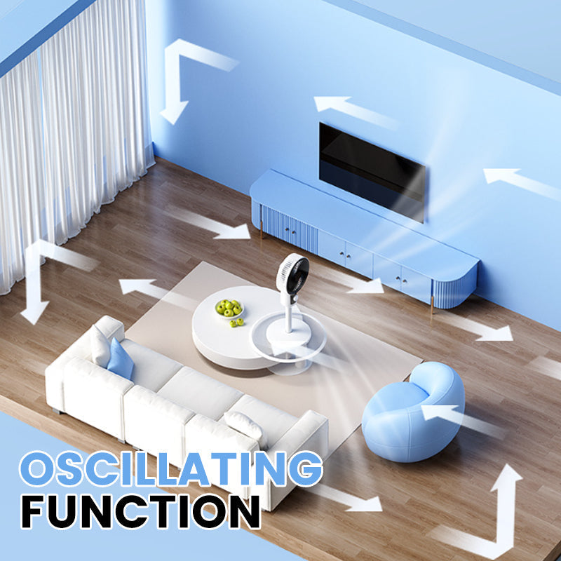 USB Powered Height Adjustable Standing Oscillating Electric Fan