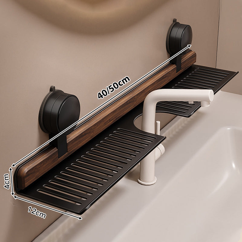 Time-limited Special 50% OFF Walnut Suction Cup Bathroom Shelf
