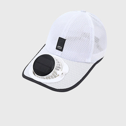 Breathable Baseball Cap with Solar Fan