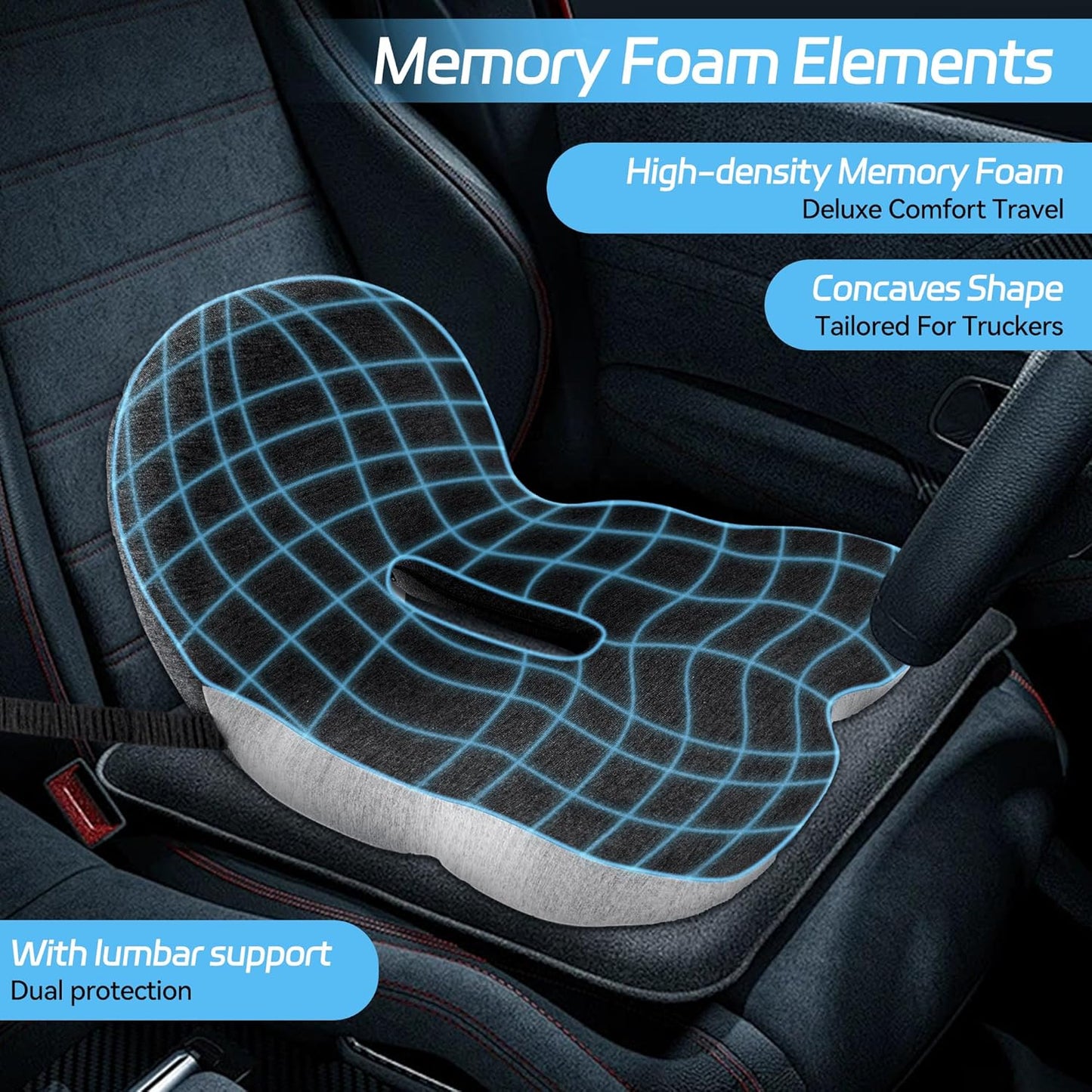 Non-Slip Memory Foam Seat