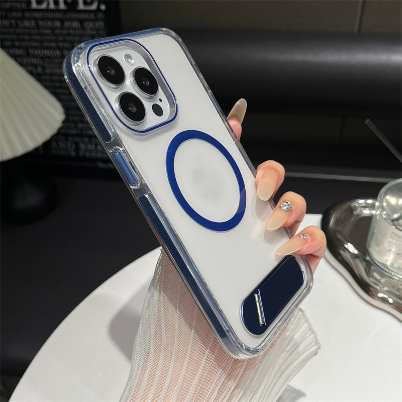 Transparent Phone Case with Kickstand for iPhone